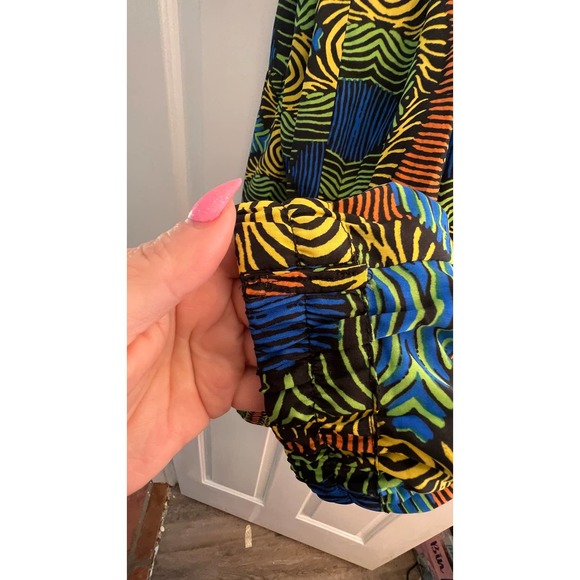 Silky Maxi Skirt in African Print floor length maxi size 1x 16w / 18w - Picture 5 of 6